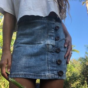 Perfect button up jean skirt
